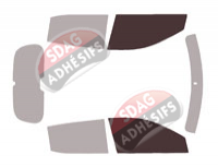 Gabarit vitrage - kit vitres avant - Dacia Spring (1) 5 portes (depuis 2021)
