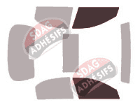 Gabarit vitrage - kit vitres avant - Holden Viva (1) JF 5 portes (2002 - 2010)