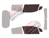 Gabarit vitrage - kit vitres avant - Daewoo Matiz Créative 5 portes (2010 - 2015)