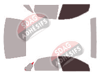 Gabarit vitrage - kit vitres avant - Daewoo Nubira (2) Berline 4 portes (2002 - 2010)