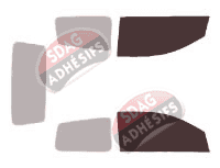 Gabarit vitrage - kit vitres avant - Daihatsu Charade (2) 3 portes (2003 - 2008)