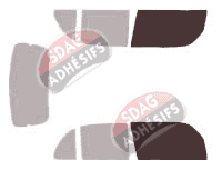 Gabarit vitrage - kit vitres avant - Daihatsu Cuore (5) 5 portes (1998 - 2003) Gabarit vitrage - kit vitres avant - Daihatsu Cuore (5) 5 portes (1998 - 2003)