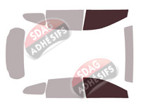 Gabarit vitrage - kit vitres avant - Toyota Rush (1) 5 portes (depuis 2017)