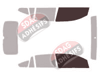 Gabarit vitrage - kit vitres avant - Dodge Caliber 5 portes (2006 - 2012)