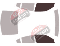 Gabarit vitrage - kit vitres avant - Dodge Charger (6) Berline 4 portes (2011 - 2015)