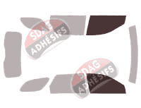 Gabarit vitrage - kit vitres avant - Dodge Durango (3) 5 portes (2011 - 2023)
