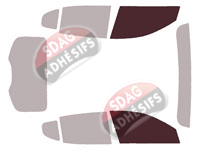 Gabarit vitrage - kit vitres avant - Alfa Romeo Tonale (1) 5 portes (depuis 2023)