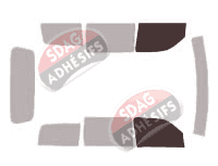 Gabarit vitrage - kit vitres avant - Dodge Nitro 5 portes (2006 - 2011)