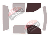 Gabarit vitrage - kit vitres avant - Dodge Ram (5) Méga Cab Pick-up 4 portes (2018 - 2025)
