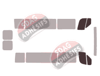 Gabarit vitrage - kit vitres avant - Dodge RAM ProMaster (1) 5 portes (depuis 2014)