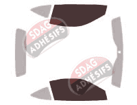 Gabarit vitrage - kit vitres avant - Ferrari F 430 Coupé 3 portes (2004 - 2010)