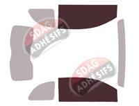 Gabarit vitrage - kit vitres avant - Fiat 500 (2) E 3 portes (depuis 2021)
