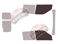 Gabarit vitrage - kit vitres avant - Fiat Doblo (2) Utilitaire 5/6 portes (2009 - 2022)