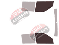 Gabarit vitrage - kit vitres avant - Opel Combo (C) Utilitaire 4/56 portes (2011 - 2018)