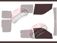 Gabarit vitrage - kit vitres avant - Fiat Doblo (2) Utilitaire 5/6 portes (2009 - 2022)