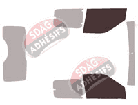 Gabarit vitrage - kit vitres avant - Fiat Doblo (2) Utilitaire 4/5 portes (2009 - 2022)
