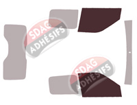 Gabarit vitrage - kit vitres avant - Fiat Doblo (2) Utilitaire 4-5 portes (2010 - 2022)