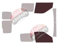 Gabarit vitrage - kit vitres avant - Fiat Doblo (2) Utilitaire 5-6 portes (2010 - 2022)