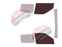 Gabarit vitrage - kit vitres avant - Opel Combo (C) Utilitaire 4/5/6 portes (2011 - 2018)