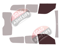 Gabarit vitrage - kit vitres avant - Fiat Doblo (2) Maxi 5 portes (2010 - 2022)