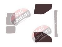 Gabarit vitrage - kit vitres avant - Fiat Doblo (2) Utilitaire 4/5/6 portes (2010 - 2022) Gabarit vitrage - kit vitres avant - Fiat Doblo (2) Utilitaire 4/5/6 portes (2010 - 2022)