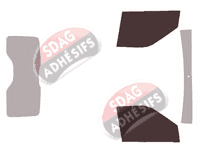 Gabarit vitrage - kit vitres avant - Fiat Doblo (2) Utilitaire 4/5 portes (2009 - 2022)