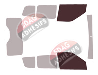 Gabarit vitrage - kit vitres avant - Opel Combo (C) 5 portes (2011 - 2018)