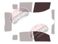 Gabarit vitrage - kit vitres avant - Fiat Panda (3) 5 portes (depuis 2011)