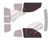 Gabarit vitrage - kit vitres avant - Fiat Strada (4) Adventure Pick-up 2 portes (2007 - 2019)