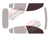 Gabarit vitrage - kit vitres avant - Fiat Tipo (3) 5 portes (depuis 2015)