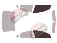 Gabarit vitrage - kit vitres avant - Fiat Viaggo Berline 4 portes (2012 - 2017)