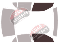 Gabarit vitrage - kit vitres avant - Lancia Thema Berline 4 portes (2011 - 2014)