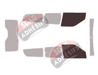 Gabarit vitrage - kit vitres avant - Opel Combo (C) Maxi 5 portes (2011 - 2018)