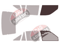 Gabarit vitrage - kit vitres avant - Daewoo Nexia 5 portes (1995 - 1999)