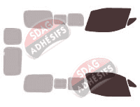 Gabarit vitrage - kit vitres avant - Nissan Evalia (1) NV200 6 portes (2009 - 2021)