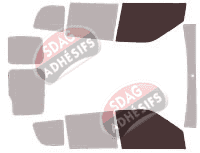 Gabarit vitrage - kit vitres avant - Fiat Doblo (2) 6 portes (2009 - 2022) Gabarit vitrage - kit vitres avant - Fiat Doblo (2) 6 portes (2009 - 2022)