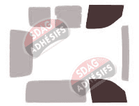 Gabarit vitrage - kit vitres avant - Renault Kangoo (1) Utilitaire 4 portes (1997 - 2008) Gabarit vitrage - kit vitres avant - Renault Kangoo (1) Utilitaire 4 portes (1997 - 2008)