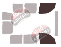 Gabarit vitrage - kit vitres avant - Renault Kangoo (1) 5 portes (1997 - 2008) Gabarit vitrage - kit vitres avant - Renault Kangoo (1) 5 portes (1997 - 2008)