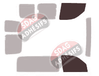 Gabarit vitrage - kit vitres avant - Renault Kangoo (1) Utilitaire 5 portes (1997 - 2008) Gabarit vitrage - kit vitres avant - Renault Kangoo (1) Utilitaire 5 portes (1997 - 2008)