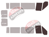 Gabarit vitrage - kit vitres avant - Ford Transit (4) Long 5 portes (2000 - 2013)