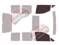Gabarit vitrage - kit vitres avant - Volkswagen Caddy (3) 5 portes (2004 - 2016)