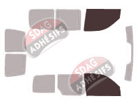 Gabarit vitrage - kit vitres avant - Peugeot Partner (1) 5 portes (1996 - 2008) Gabarit vitrage - kit vitres avant - Peugeot Partner (1) 5 portes (1996 - 2008)