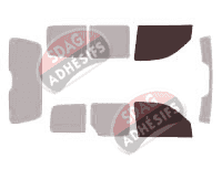 Gabarit vitrage - kit vitres avant - Peugeot Partner (1) 4 portes (1996 - 2008) Gabarit vitrage - kit vitres avant - Peugeot Partner (1) 4 portes (1996 - 2008)