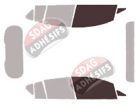 Gabarit vitrage - kit vitres avant - Ford B-Max 5 portes (2012 - 2018)