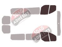 Gabarit vitrage - kit vitres avant - Ford Custom Transit (1) Court 5 portes (2013 - 2023) Gabarit vitrage - kit vitres avant - Ford Custom Transit (1) Court 5 portes (2013 - 2023)