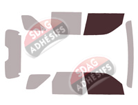 Gabarit vitrage - kit vitres avant - Ford Bronco (6) Sport 5 portes (depuis 2021)
