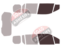 Gabarit vitrage - kit vitres avant - Ford Connect (2) Tourneo 5 portes (2014 - 2024)