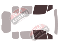 Gabarit vitrage - kit vitres avant - Ford Connect (2) Tourneo 5 portes (2014 - 2024)