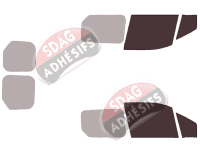 Gabarit vitrage - kit vitres avant - Ford Connect (2) Court Utilitaire 6 portes (2014 - 2024)
