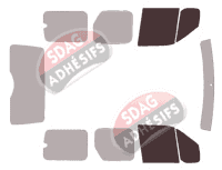 Gabarit vitrage - kit vitres avant - Ford Connect (1) Tourneo 5 portes (2002 - 2013)